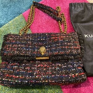 Black tweed Kurt Geiger bag.